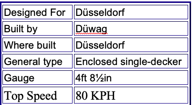 Tram Technical Information